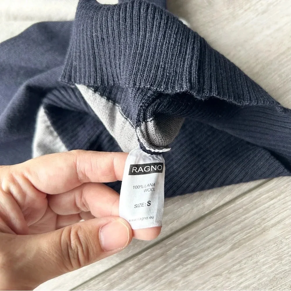Ragno Pure Wool V Neck Pullover Sweater  Made in Italy
